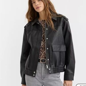 LOFT Pebble Faux Leather Jacket